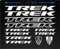 TREK Push Bike Cycle Stickers Mountain Bike Luminous Reflective & PVC Plotter Cutting Stickers 11 Piece Full Set. 