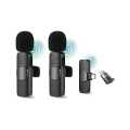 K9 Dual Wireless Microphone For Android Type C & Apple_iPhone For Live Streaming Vlogging Recording and Live Interviews Live Game Video Shooting Streaming Vlogging Type C Android, IOS Lightining K9 Dual Mic. 