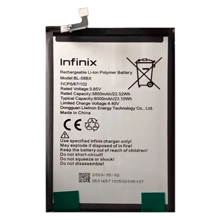 Infinix%20Hot%209%20Play%20Battery%20Replacement%20BL-58BX%20Battery%20with%206000mAh%20Capacity-Silver%20-%20Image%203
