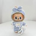 SF Labubu Clothes only] 15cm pendant blind box with cloth for couples sweater casual shirt keychain doll clothes. 