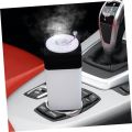 Humidifier Small Car USB Charging Cup Holder Humidifier Diffuser Air Purifying Tool for Vehicle Office Table Humidifier Bedroom Desk Cool Mist Mute Sprayer Home Humidifiers Personal Water Humidifier Night Light Pp Travel Mini White Black  Note random colo. 