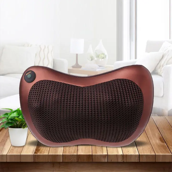 Dual use Car and Home Neck Massager Pillow With cervical cushions in Black