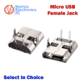 10/25/50PCS 2-pin Micro USB Connector Tablet PC PAD Charge Socket Mini Micro USB Jack Female Connector DIP feet 2pin DIP. 
