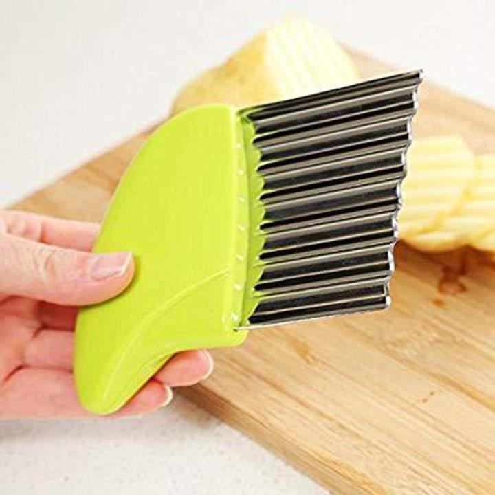 1pc Crinkle Cutter Cutting Tool French Fry Slicer Potato