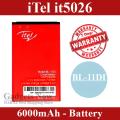 iTel it5026 Battery BL-11DI Replacement Premium Quality 6000mah Battery For iTel it5026. 