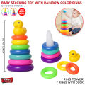 Rainbow Stacking Stack Up Colorful Ring Tower For Early Learning Central Educational Toy Multicolor. 
