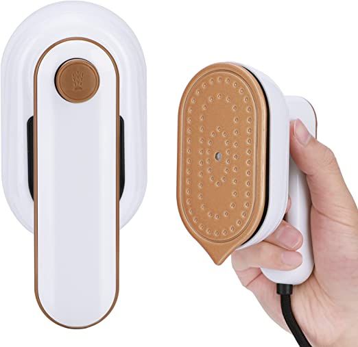 Mini Iron for Clothes, Portable Handheld Steam Iron - Non-Stick Ceramic Soleplate, Fast Heating, 360° Ironing Machine for Home Business Traveling Sewing, Quilting, Heat Transfer Crafting