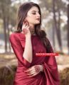 Maroon Stitched Silk Saree for Women and Girls Long Pallu. 