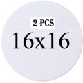 2 Piece Of 16X16 Inches Round Canvas For Painting - Canvas Board 16 x 16. 