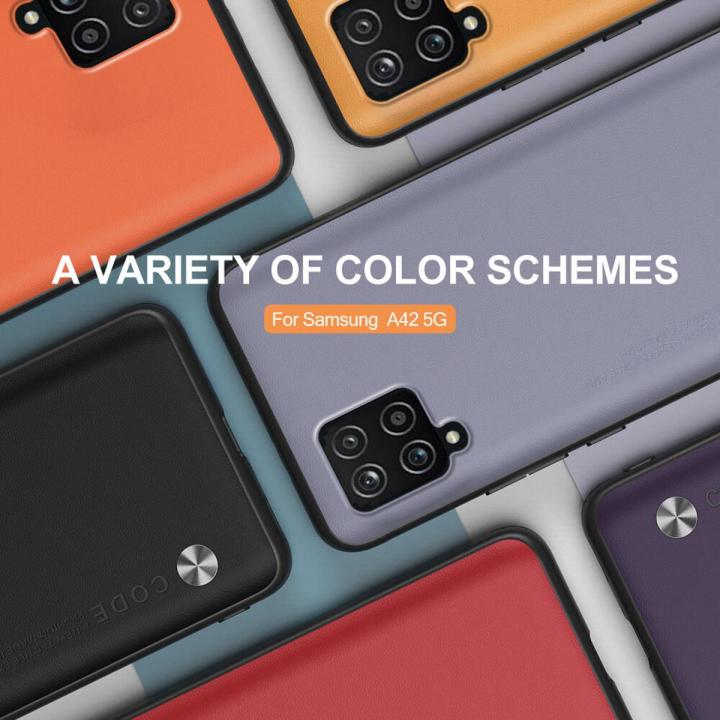 For Samsung Galaxy A42 5G Case Leather Phone Cover For Samsung Galaxy A42 5G Soft Frame Camera Shockproof Slim case Multi-color options dirt resistant Precise Hole Position case