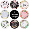 500Pcs Floral Pattern Thank You Stickers Roll Gift Wraps Wedding Card Decals. 
