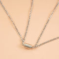 2 Pcs/set Magnet Attraction Stainless Steel Screw Nut Pendant Couple Necklace Jewelry Magnetic Link Chain Choker For Women Men. 