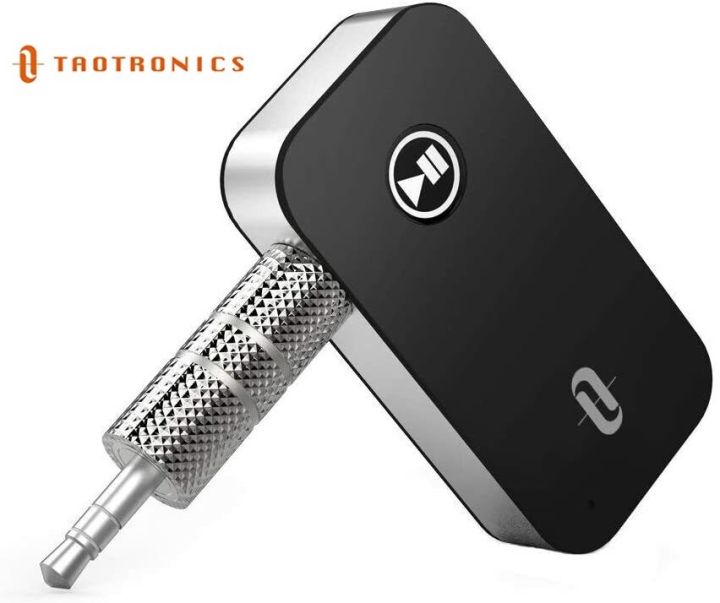 TaoTronics TT-BR05 (Upgrade Version) Bluetooth Receiver  Car Kits Portable Wireless Audio Adapter 3.5mm Aux Stereo Output (Bluetooth V 5.0 A2DP Built-in Microphone) for Home Audio Music Streaming Sound System