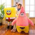 BENNETTGC 50cm Soft Creative Children Gift Stuffed Cartoon SpongeBob Patrick Toy Sofa Pillow Plush Doll. 
