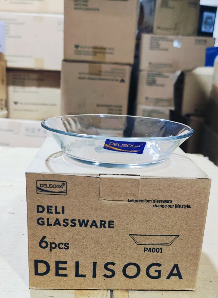 delisoga Glassware inch Plates Peking of Pcs Set Plates