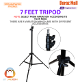 7feet Aluminium Tripod Stand / Mobile Holder / Ball Head Mobile Camera Holder Adjustable Portable for Mobile Phone & DSLR Camera Projector Softbox Select from Variation Accordingly-Black. 