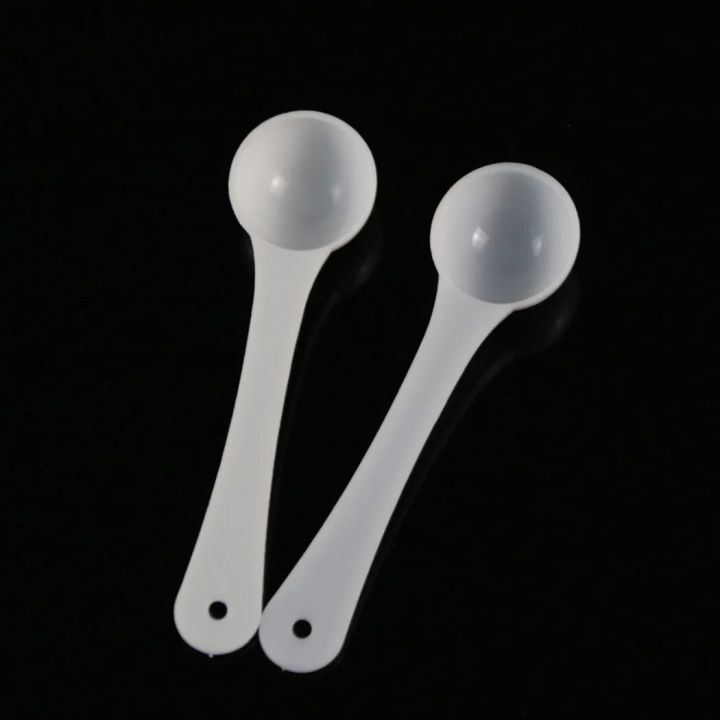 50* Spoon 1g White Plastic Measuring Spoon PP Plastic Gram Scoop Food Baking Medicine Powder For Milk Powder Coffee Powder