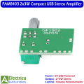 PAM8403 Audio Amplifier Board PAM8403 Small Module – DC 5V 2-Channel USB Digital Audio Amplifier 2×3W with Volume Potentiometer for Speakers, DIY Audio by Electrica. 