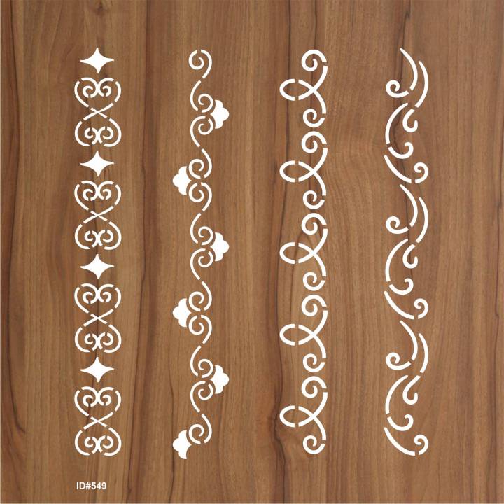 Flower%20Border%20Stencil%20for%20Wall%20and%20Craft%20Projects,%20Embossing%20and%20Stamping%20Design%20-%20Image%203