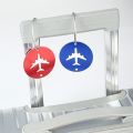 Round Airplane Shape Travel Accessories Creative Luggage Tag Baggage Name Tags Aluminium Alloy Luggage Tags Bag Accessories. 