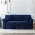 Soft Elastic Bubble Cloth Universal Sofa Cover Breathable Thick Slipcover Protector 3+1+1=5 seater. 