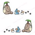 Fuwo Trading Car Stickers Naughty Cartoons Decor Motorcycle Decals My Neighbor Totoro with Oak Seeds Decorative Accessories PVC. 