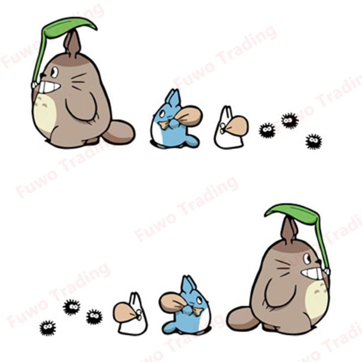 Fuwo Trading Car Stickers Naughty Cartoons Decor Motorcycle Decals My Neighbor Totoro with Oak Seeds Decorative Accessories PVC
