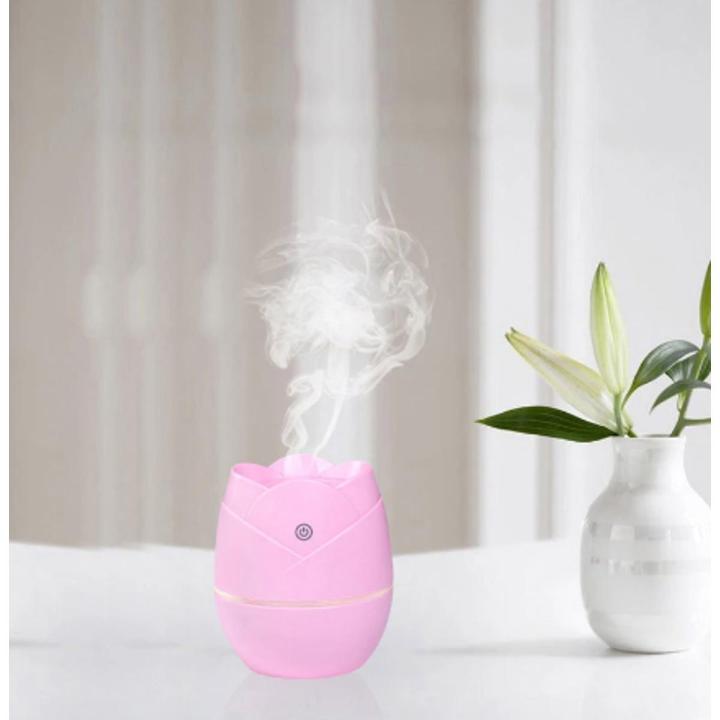 Ultrasonic Rose Mini Humidifier Diffuser Purifier 80ml - Multi