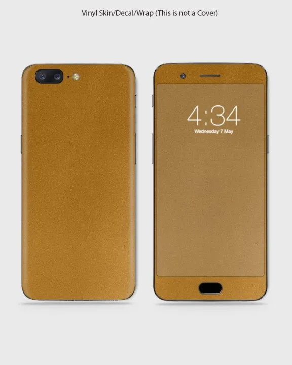 One%20Plus%205%20Phone%20Skin%20Front%20Back%20And%20Sides%20%20Matte%20Dark%20Golden%20Skin%20-%20Image%203