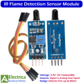 IR Flame Sensor Fire Detection Module 3.3–5V for Arduino Raspberry Pi DIY Robotics with Jumper Wires by Electrica. 