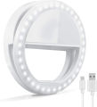 Selfie Ring Light Mobile – Portable Mini Selfie LED Lamp Ring Light for Mobile Phones – Rechargeable Ring Light with Charging Cable For Tik Tok and Photography - Brightness Adjustment Selfie Light With LED Camera Photography Flash Light for Smart phones. 