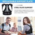 AVIDDA Posture Corrector for Men Women, Back Brace with Replaceable Support Plate, Breathable and Adjustable Back Support Providing Pain Relief from Back, Neck & Shoulder Size: S Black uk import. 