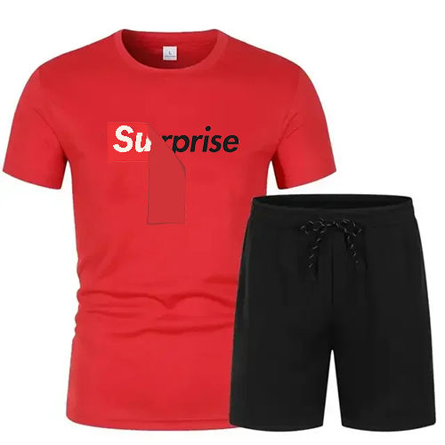 2024 Summer Fashion Surprise Printed Men's Shorts and T-Shirt set