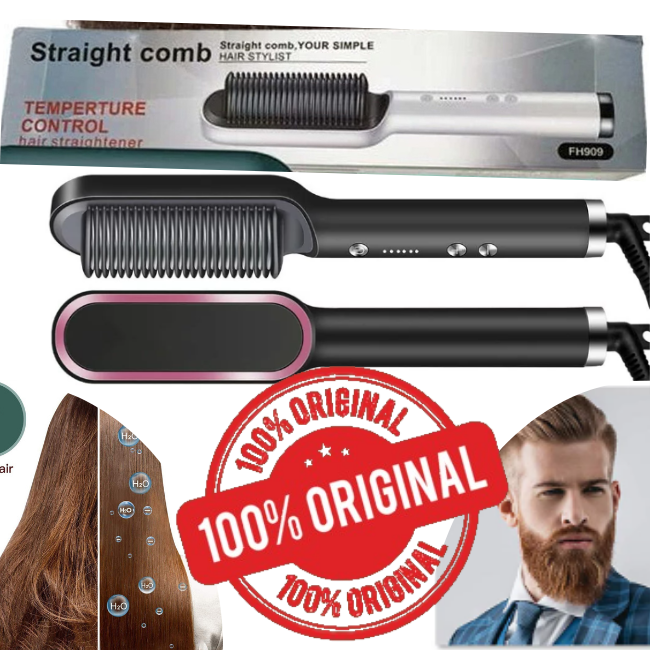 New Hair Straightener Brush Curling Comb In Hair Hot Comb Anti