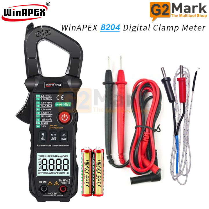 WINAPEX ET8204 600A AC/DC Pocket Clamp Meter Multimeter for Current ...