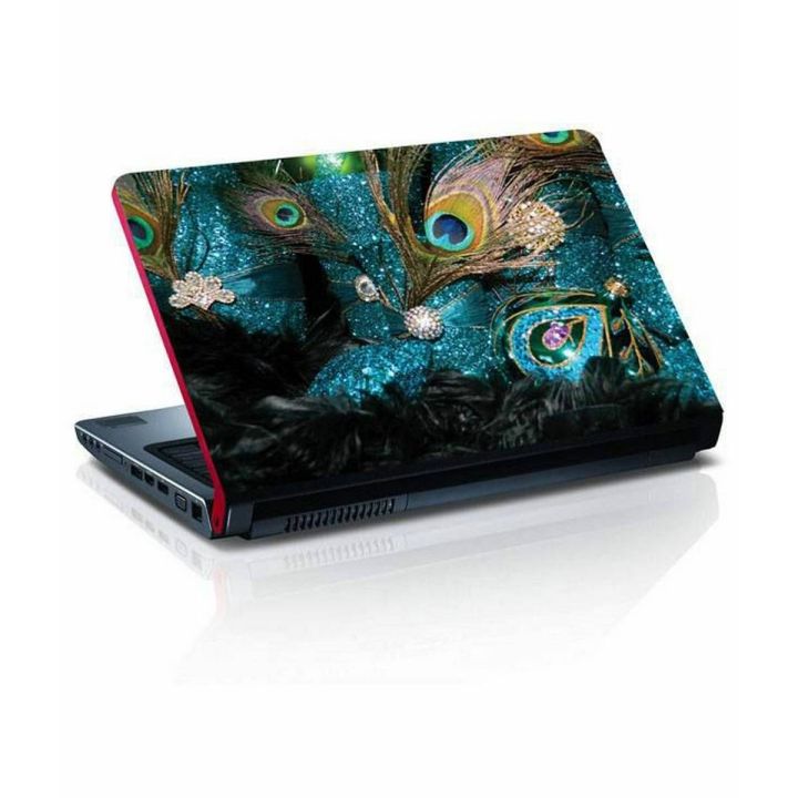 Peacock Feather, Peacock Decoration, Laptop Skin Vinyl Sticker Decal, 12 13 13.3 14 15 15.4 15.6 inch Laptop Skin Sticker Cover Art Decal Protector Fits All Laptops