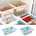 Adjustable Fridge Storage Basket Expandable Fridge Storage Rack Plastic Fridge Space Saver Food Organizer Tray. 