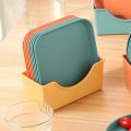 10 Pieces Household Food Grade Plastic Plate Spit Bone Dish Set  Square For Dining Table. 