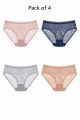 Net Lace Panty - See Through Net Panty for Women, Stylish Lace Panty for Girls, Soft Comfortable Underwear, Breathable Transparent Lace Panties, Stretchable Ladies Brief, Daily Wear Fashion Panty. 