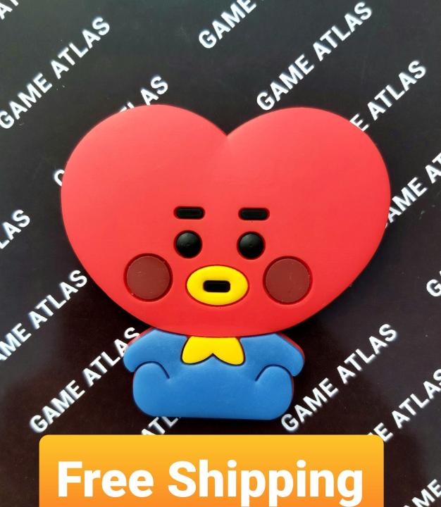 BTS Pop Socket BT21 Baby Tata Character Cartoon Shape Designs For All Mobile Phones & Tablets 1Pc