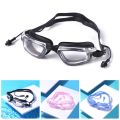 Professional Adult Swimming Goggles Waterproof Anti-fog UV Protection Flat Mirror Diving Goggles with Earplug Swim Eyewear. 