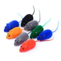 【Footprint】 New Interactive Sound Plush Rubber Vinyl Mouse Pet Cat Realistic Sound Toys Flocking Mouse Funny Cat Toys Random Colors Pet Toys. 