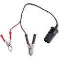 12V battery terminal clip-on cigar cigarette lighter power socket adapter plug-Angelia. 