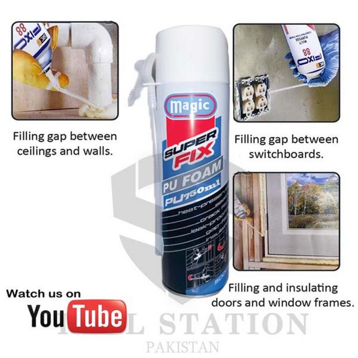 PU FOAM-Crack Filler SPRAY 750 ML Magic/vmd Brand UNIVERSAL