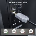 FIBBR 8K DisplayPort 1.4 Fiber Optic Cable DP to DP Cable 32.4Gbps Freesync for Gaming Monitor Graphics Card Laptop TV (15M). 