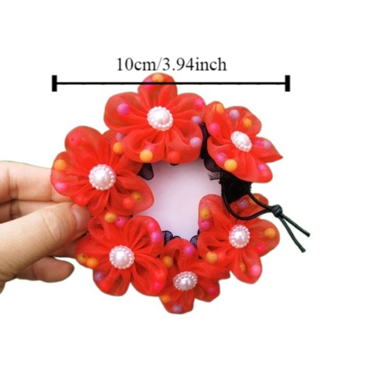 Accessories Adjustable Girls Elastic Hair Net Drawstring Weave Ballet