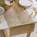 Solid Color PVC Vinyl Table Runner Set Rose Gold Resistant Table Mats Table Decoration Accessories Home Table Cloth. 