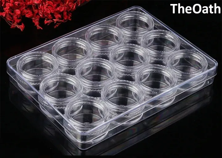 12pcs%205grams%20Empty%20Cosmetic%20Plastic%20Containers%20with%20Lid%20Clear%20for%20Cream%20Makeup%20Lotions%20Lip%20Balm%20Eyshadow%20Sample%20Glitter%20Storage,%20Mini%20Refillable%20Travel%20Jars%20Small%20-%20Image%206