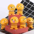 Emoji Smile Face Spring Shaking Head Bouncing Doll Toys For Car Decorate 1 Piece Large Size High Quality. 