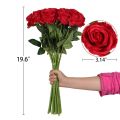 Artificial Rose Flower Red Silk Roses Pack of 10 (Red). 